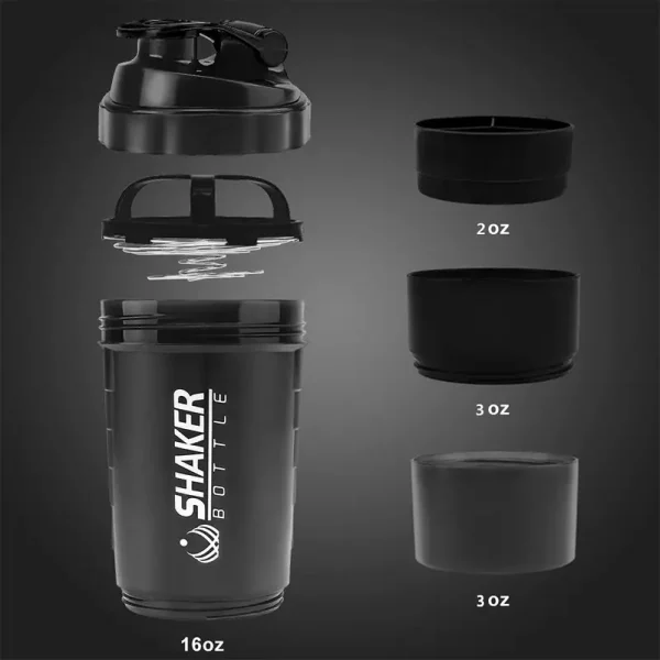 1pc Botella a prueba de fugas para batidos de proteínas - Imagen 3